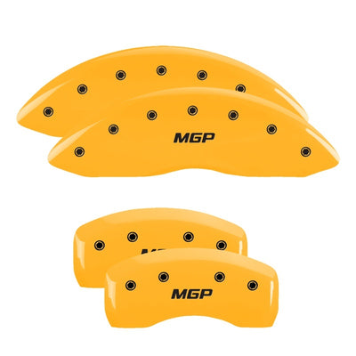 MGP 4 Caliper Covers Engraved Front & Rear MGP Yellow Finish Black Characters 2002 BMW X5