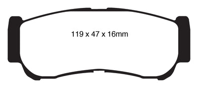 EBC 07-09 Hyundai Santa Fe 2.7 Greenstuff Rear Brake Pads