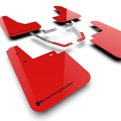 Rally Armor 24-25 Subaru Crosstrek (Wilderness Only) Red UR Mud Flap W/Black Logo - No Drilling Req