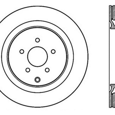 StopTech 09 Infiniti FX50 SportStop Slotted & Drilled Rear Right Rotor
