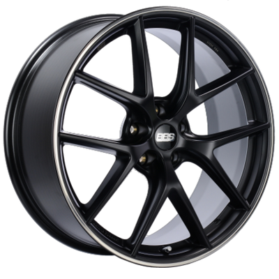 BBS CI-R 19x10.5 5x120 ET35 Satin Black Polished Rim Protector Wheel -82mm PFS/Clip Required