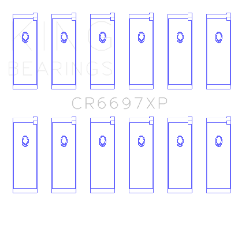 King Engine Bearings Nissan RB25/RB26 Performance Rod Bearing Set - Size STDX