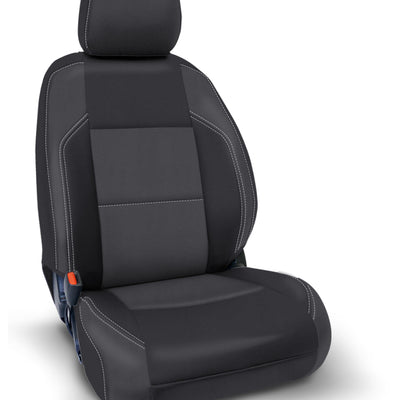 PRP 2016+ Toyota Tacoma Front Seat Covers with Electric Seat Adjusters (Pair) - Black/Grey