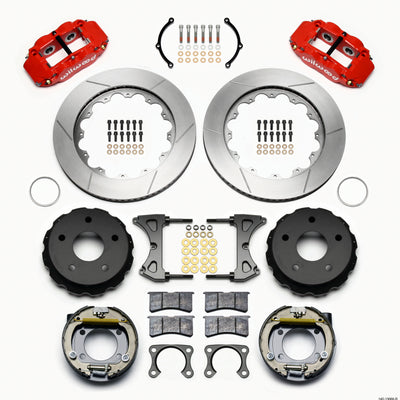 Wilwood Narrow Superlite 4R Rear P-Brk Kit 14.00in Red Big Ford New 2.38in Off Bronco 5 x 5.50