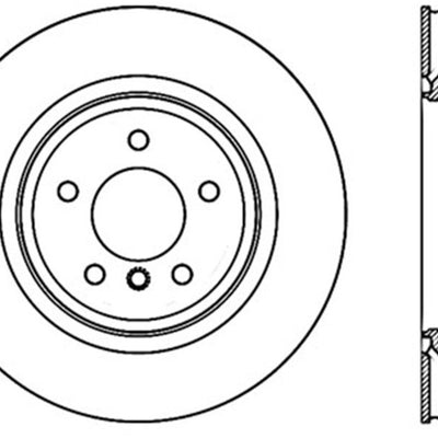 StopTech 07-12 BMW 335i / 06-08 335xi Rear Right Cryo Slotted Sport Brake Rotor