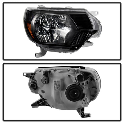 xTune Toyota Tacoma 2012-2015 OEM Style Headlights Black HD-JH-TTA12-AM-BK