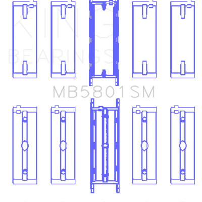 King Engine Bearings BMW S63 Crankshaft Main Bearing Set