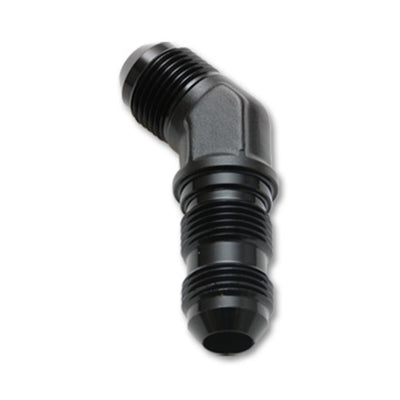 Vibrant -8AN Bulkhead Adapter 45 Degree Elbow Fitting - Anodized Black Only
