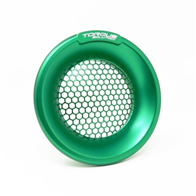 Torque Solution Billet Turbo Velocity Stack Shield For 4in Inlet - Green