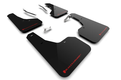 Rally Armor 22-24 Subaru Forester &amp; Wilderness Black UR Mud Flap w/Red Logo