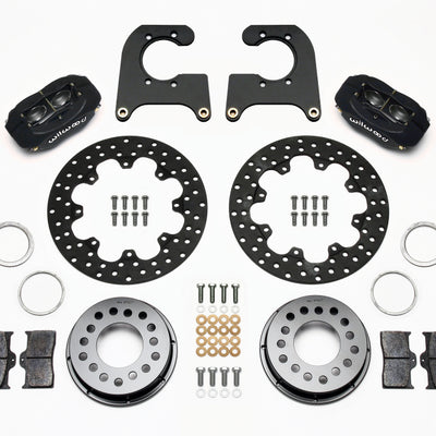 Wilwood Forged Dynalite Rear Drag Kit Drilled Rotor Ford 8.8 Special w/2.50in Offset-5 Lug