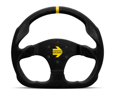 Momo MOD30 Steering Wheel 320 mm -  Black Suede/Black Spokes/1 Stripe