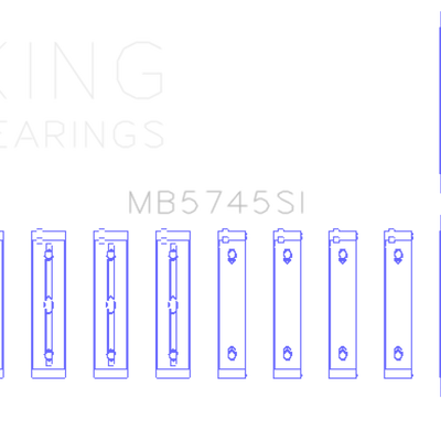 King Engine Bearings Subaru FA/FB (Size 0.50 Oversized) Main Bearing Set