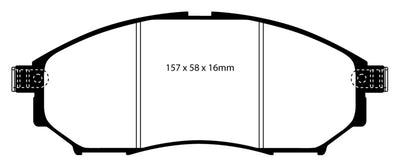 EBC 08-13 Infiniti EX35 3.5 Yellowstuff Front Brake Pads