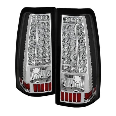 xTune Chevy Silverado 1500-2500-3500 03-06 C-Shape LED Tail Lights Chrome ALT-ON-CS03-G2-LED-C