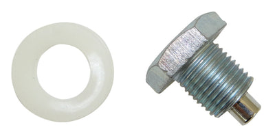 Moroso Oil Pan Drain Plug w/Nylon Washer - Clear Zinc