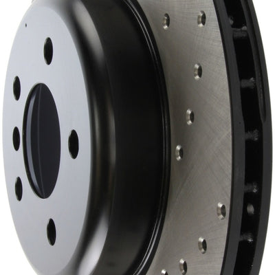 StopTech 11-13 BMW 550i Rear Left Drilled Sport Brake Rotor