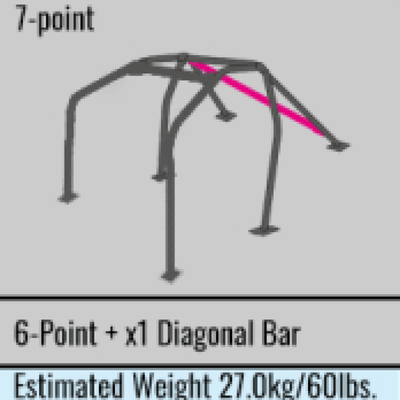 Cusco SFTY21 2-Passenger 7-Point BLK DASH-THROUGH Roll Cage Subaru WRX GDB 01-07
