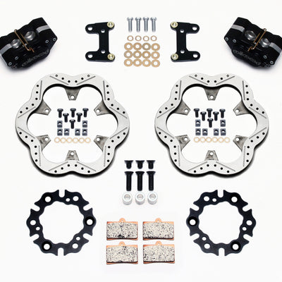 Wilwood GP320 Front Kit Top Mount 10.50in SuperAlloy Vntd Rtr Asph Midget