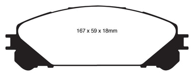 EBC 10+ Lexus RX350 3.5 (Japan) Greenstuff Front Brake Pads