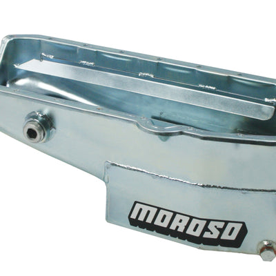 Moroso Pre-80 Chevrolet Small Block (w/1in Inspection Bung) Wet Sump 7qt 7.5in Steel Oil Pan