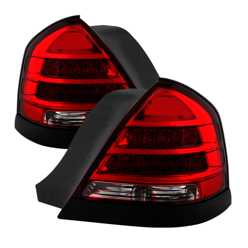 xTune 98-11 Ford Crown Victoria LED Tail Lights -Red Clear ALT-JH-CVIC98-LED-PI-RC