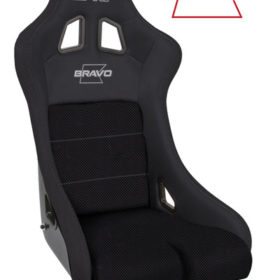 PRP Bravo Composite Seat- Black (PRP Silver Outline/Bravo Silver- Black Stitching)