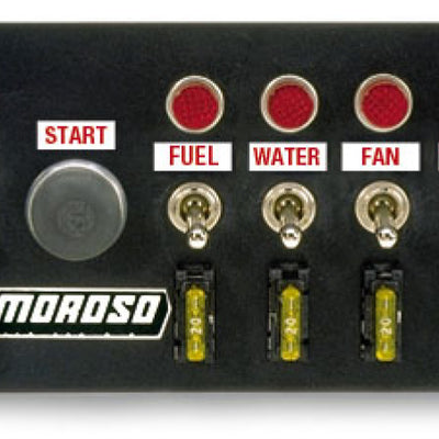 Moroso Toggle Switch Panel - Drag Race - 4in x 7.75in - Five On/Off Switches