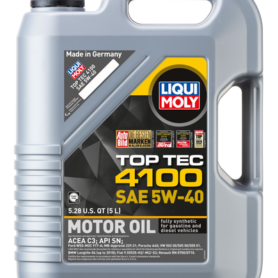 LIQUI MOLY 5L Top Tec 4100 Motor Oil SAE 5W40
