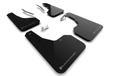 Rally Armor 22-24 Subaru Forester &amp; Wilderness Black UR Mud Flap w/Grey Logo