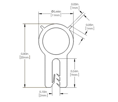 aFe MagnumFORCE Spare Parts Trim Seal Kit (1/16IN X 7/16IN) x 36IN L