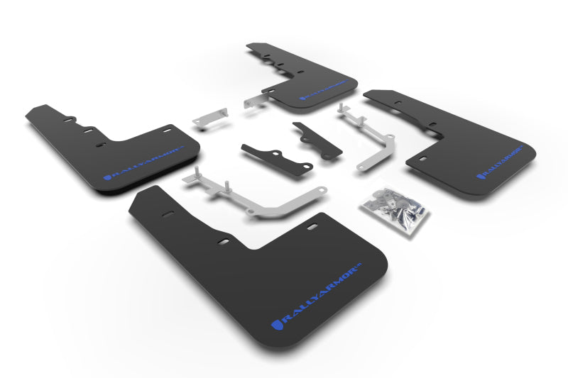 Rally Armor 20-25 Hyundai Venue Black Mud Flap Blue Logo