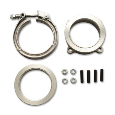 Vibrant GT Series Turbo Adapter 3in 4 Bolt to 3in V-Band Flange w/ V-Band & V-Band Clamp