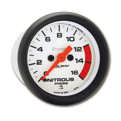 Autometer Phantom 2-1/16in 1600 PSI Digital Stepper Motor Nitrous Pressure Gauge