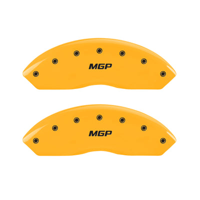 MGP 4 Caliper Covers Engraved Front & Rear MGP Yellow Finish Black Characters 2006 BMW 330i