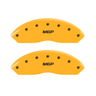 MGP 4 Caliper Covers Engraved Front & Rear MGP Yellow Finish Black Characters 2018 Toyota 86