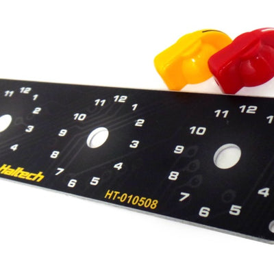 Haltech Triple Switch Panel Kit w/Yellow & Red Knobs