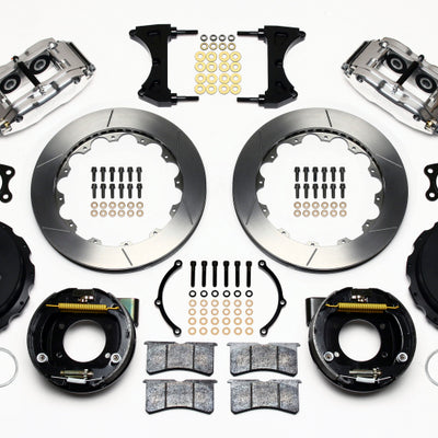 Wilwood Narrow Superlite 4R Rear P-Brk Kit 12.88in Polished Big Ford New Style 2.50in Offset