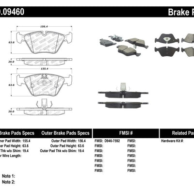 StopTech Performance 04-09 BMW X3 (E38) / 06-09 Z4 3.0Si (E86) / 00-07 330 Series Front Brake Pads
