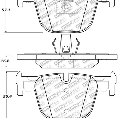 StopTech Street Select Brake Pads w/Hardware - Rear