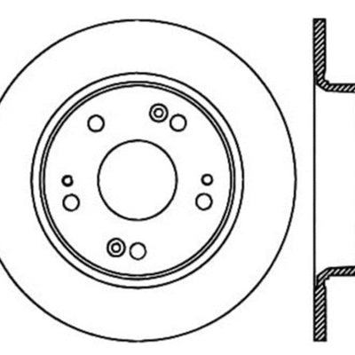 StopTech 05-17 Honda Accord / 16-17 HR-V / 09-14 Acura TSX Cryo Sport Drilled Rear Left Rotor