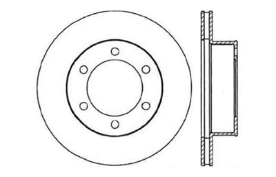 StopTech 95-03 Toyota Tacoma (6 Lug) / 96-00 4Runner Front Right Slotted & Drilled Rotor