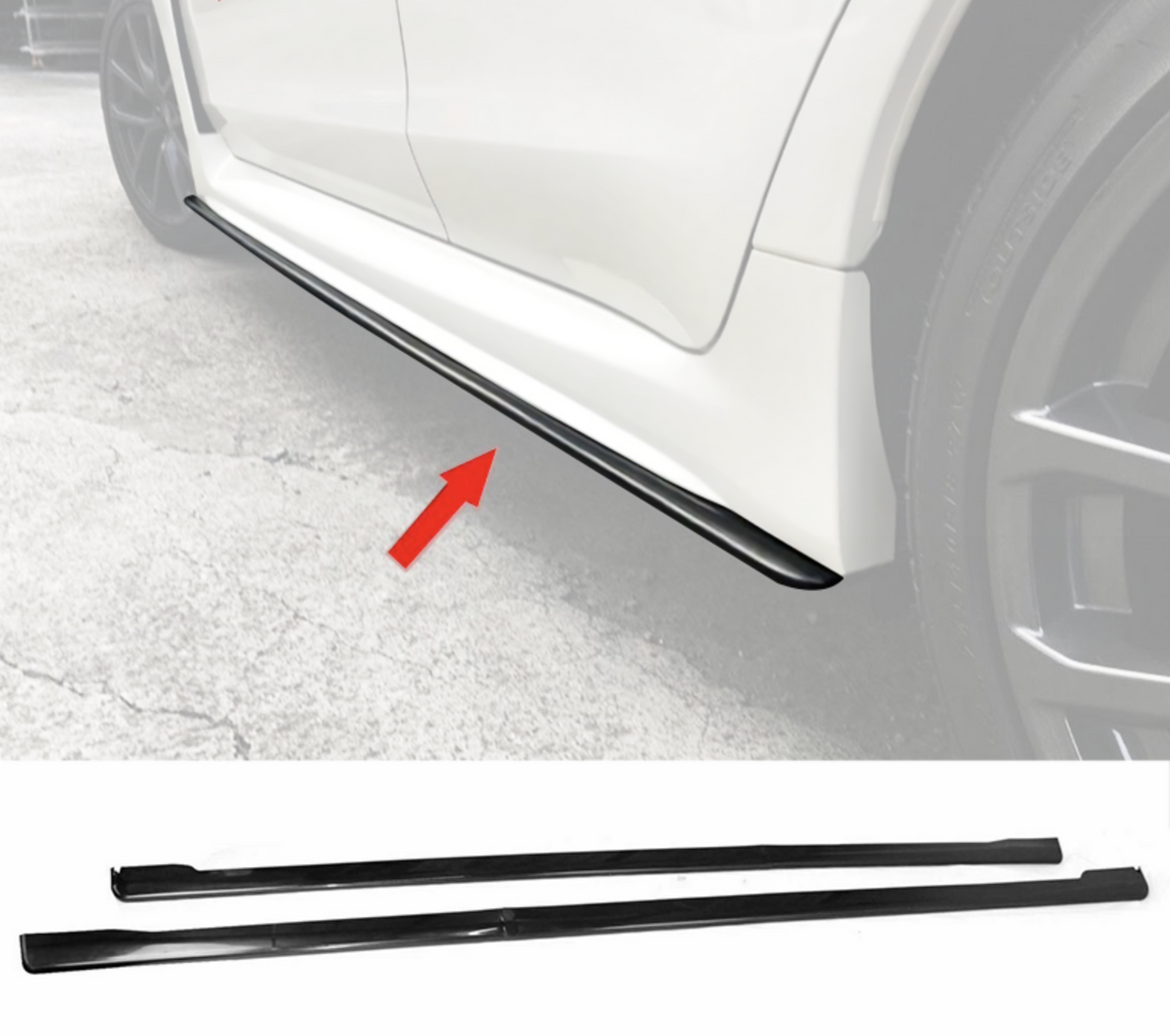 15-19' Subaru WRX/STI CS-Style Side Skirt Extensions - HoneyComb Motorsports