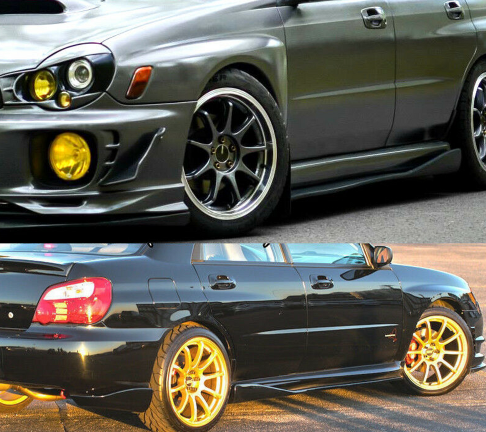 02-07 Subaru Impreza / WRX / STI CS Side Skirt Extensions - HoneyComb Motorsports