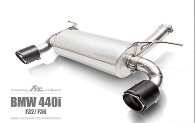 Fi Exhaust Front and Mid Pipe Valvetronic Muffler w/ Dual Tips - BMW 440i F3X (15-20')