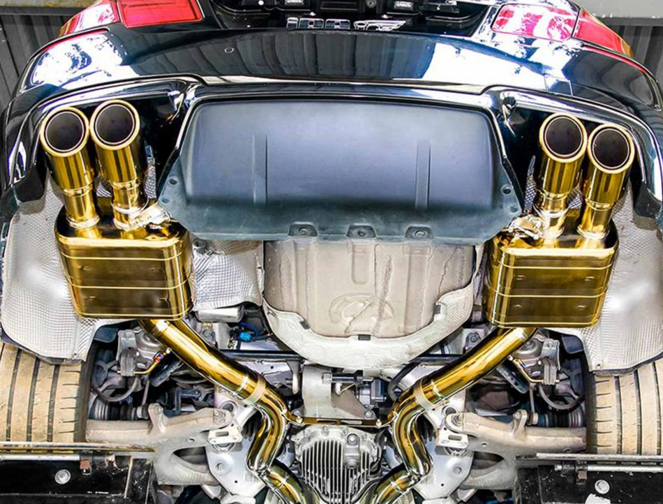 iPE Titanium Valvetronic Exhaust System w/ Quad Polished Tips and Remote - BMW M5 F10 (12-17')