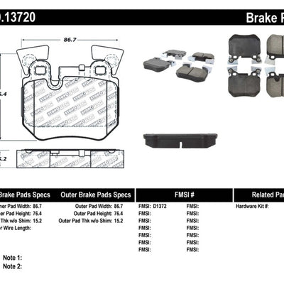 StopTech Performance 08-09 BMW 128i/135i Coupe Rear Brake Pads