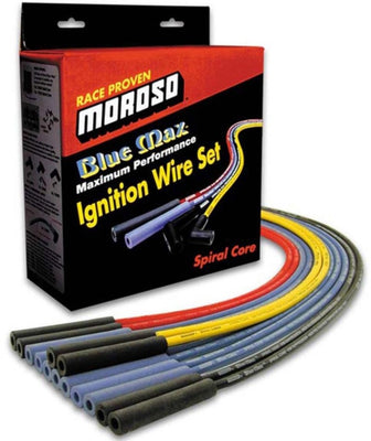 Moroso Universal Ignition Wire Set - Blue Max - Spiral Core - Unsleeved - Straight - Red