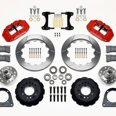 Wilwood Narrow Superlite 6R Front Hub Kit 12.88in Red TCI-IFS 71-78 (Pinto Based)