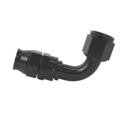 Aeromotive PTFE Hose End - AN-10 - 90 Deg - Black Anodized